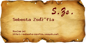 Sebesta Zsófia névjegykártya