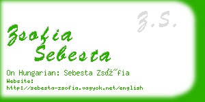 zsofia sebesta business card